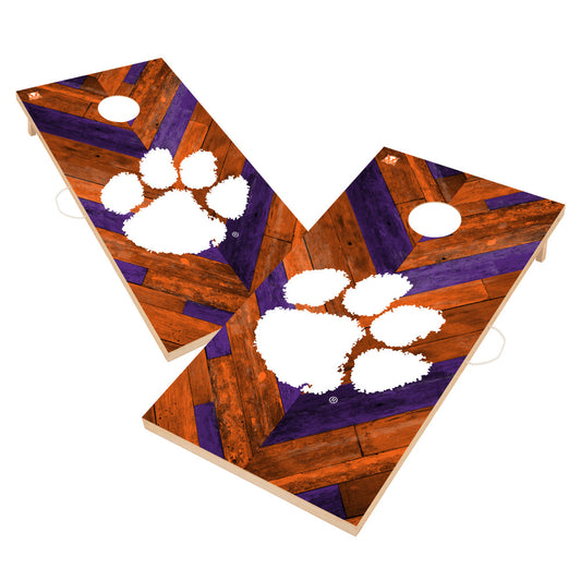 Clemson University Tigers | 2x4 Solid Wood Cornhole_Victory Tailgate_1