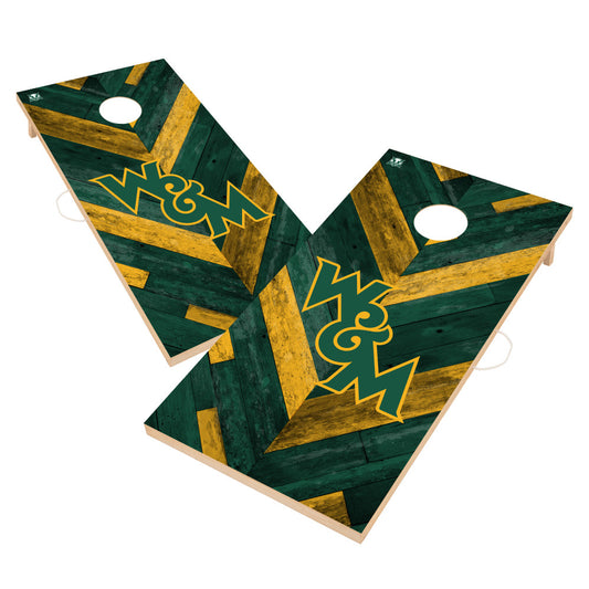College of William and Mary Tribe | 2x4 Solid Wood Cornhole_Victory Tailgate_1