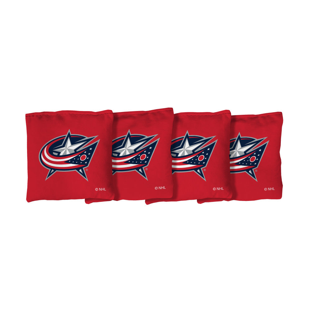 Columbus Blue Jackets | Red Corn Filled Cornhole Bags_Victory Tailgate_1