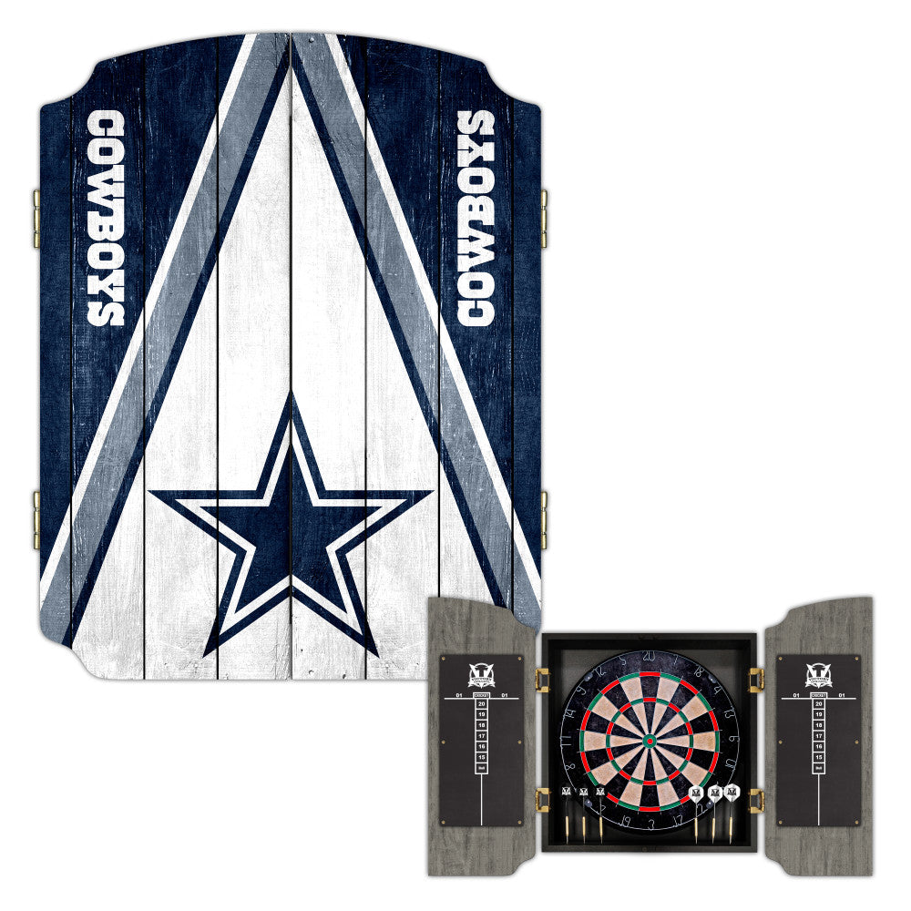 Dallas Cowboys | Bristle Dartboard Cabinet Set_Victory Tailgate_1
