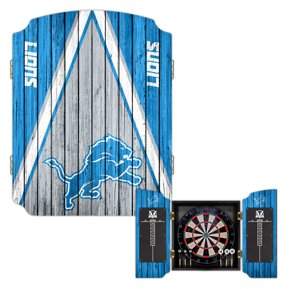 Detroit Lions | Bristle Dartboard Cabinet Set_Victory Tailgate_1