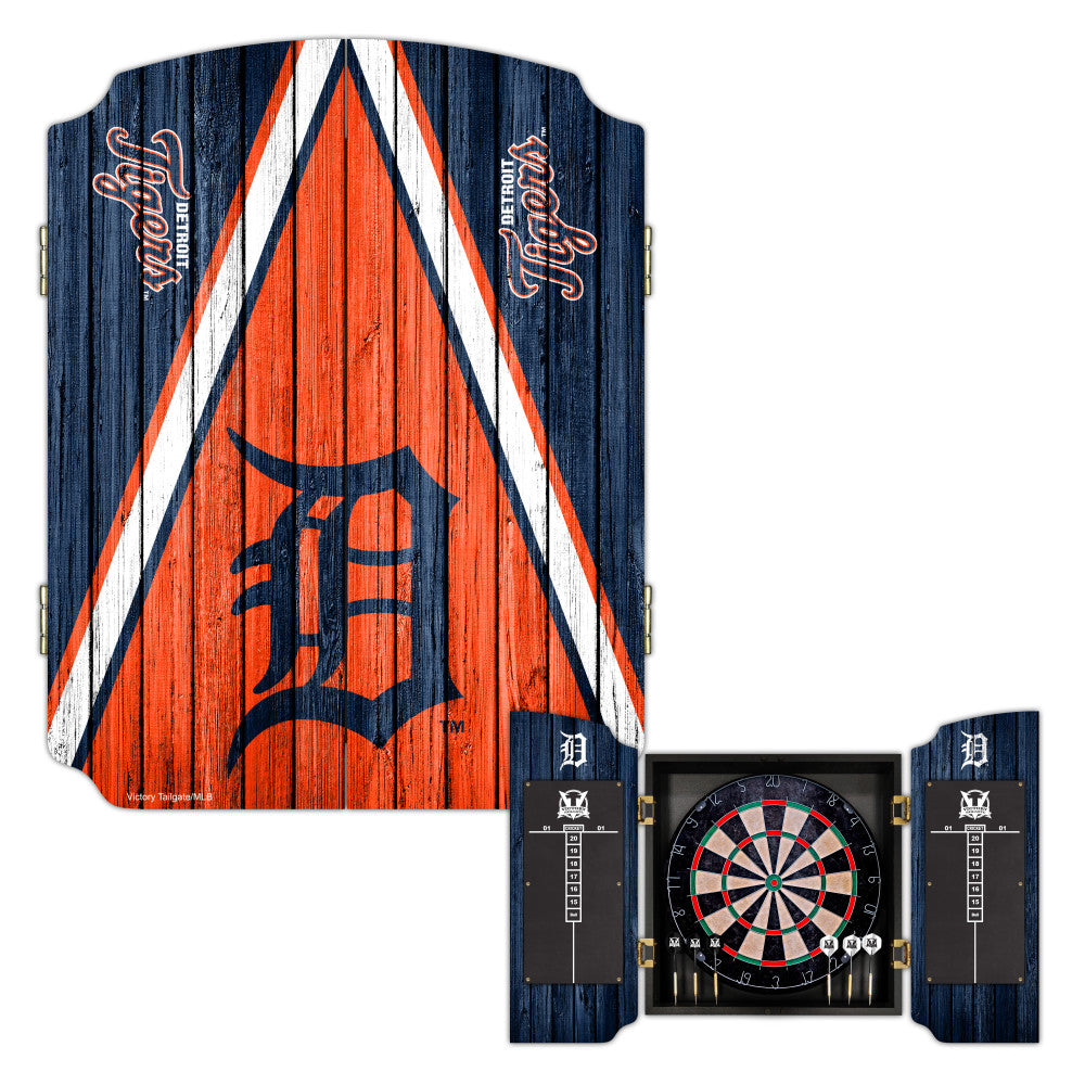 Detroit Tigers | Bristle Dartboard Cabinet Set_Victory Tailgate_1