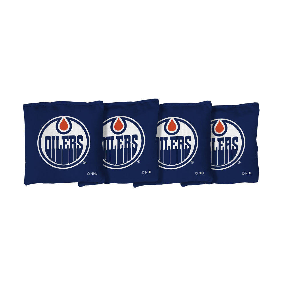 Edmonton Oilers | Blue Corn Filled Cornhole Bags_Victory Tailgate_1