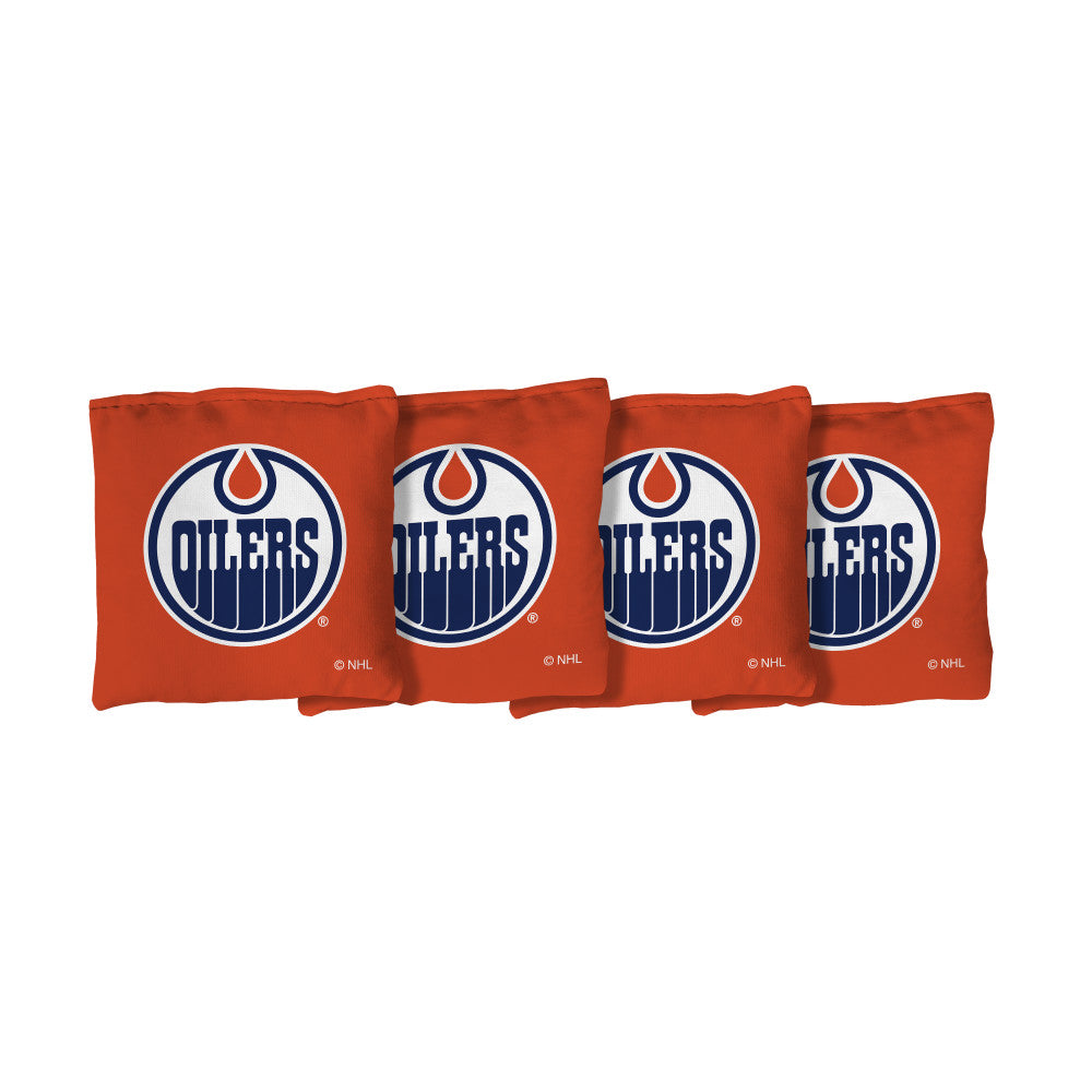 Edmonton Oilers | Orange Corn Filled Cornhole Bags_Victory Tailgate_1