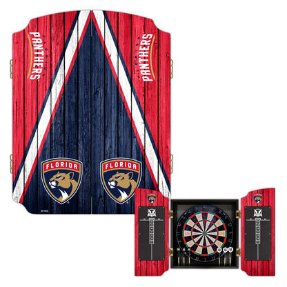 Florida Panthers | Bristle Dartboard Cabinet Set_Victory Tailgate_1