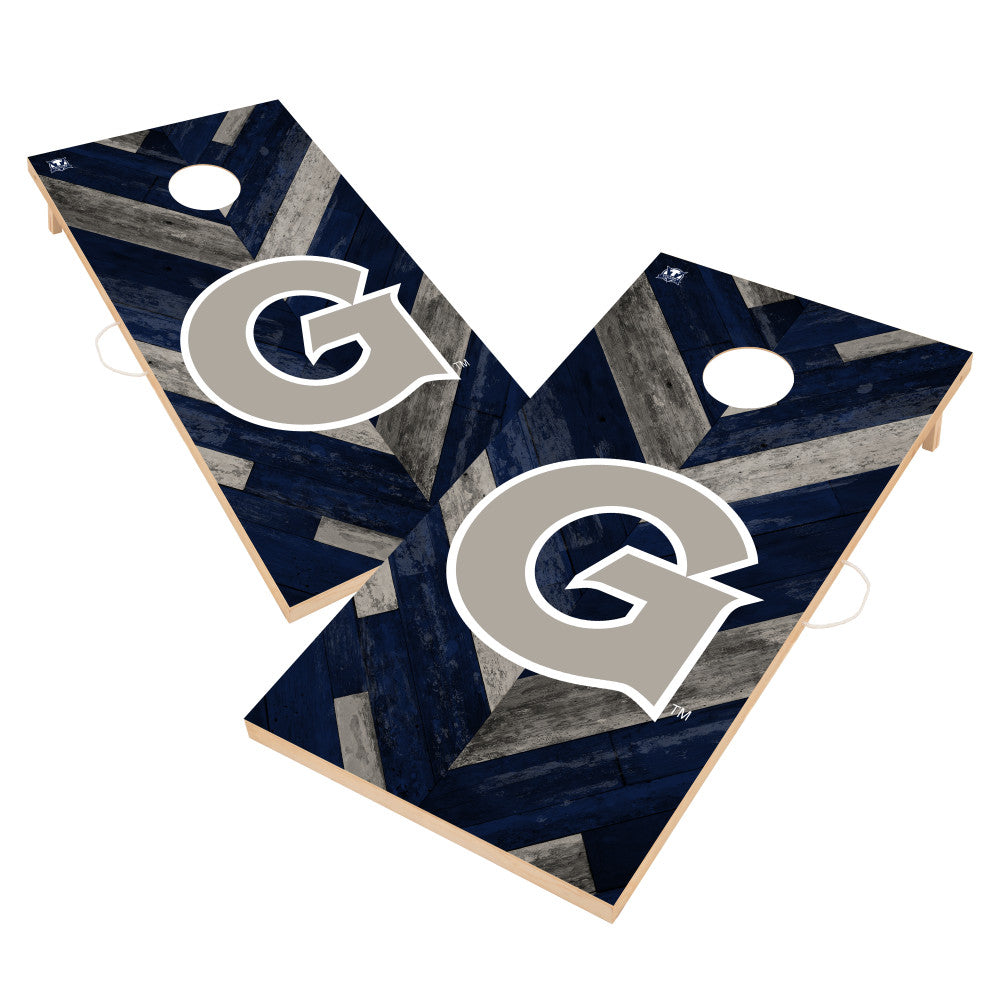 Georgetown University Hoyas | 2x4 Solid Wood Cornhole_Victory Tailgate_1