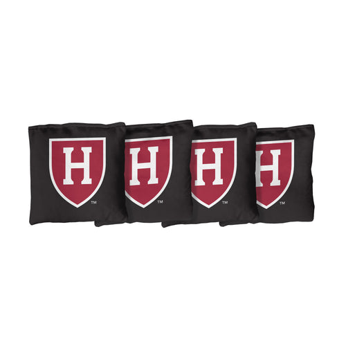 Harvard University Crimson | Black Corn Filled Cornhole Bags_Victory Tailgate_1