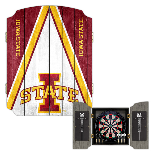 Iowa State University Cyclones | Bristle Dartboard Cabinet Set_Victory Tailgate_1