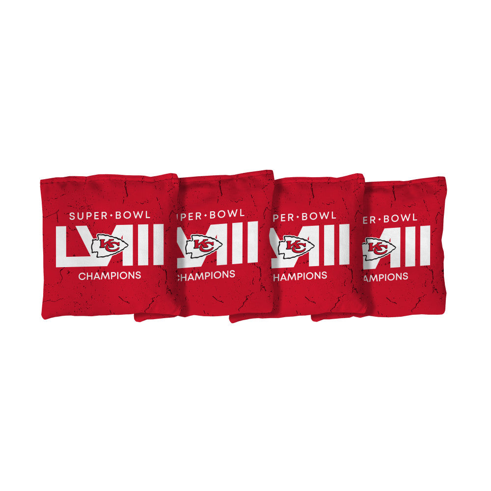 Kansas City Chiefs | Red Corn Filled Cornhole Bags 2024 Super Bowl Edition_Victory Tailgate_1