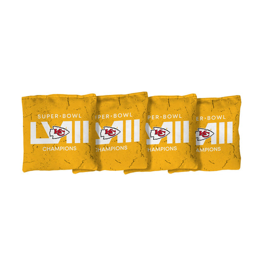 Kansas City Chiefs | Yellow Corn Filled Cornhole Bags 2024 Super Bowl Edition_Victory Tailgate_1
