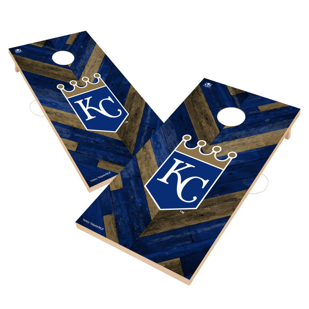 Kansas City Royals | 2x4 Solid Wood Cornhole_Victory Tailgate_1