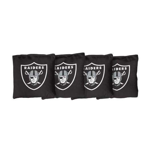 Las Vegas Raiders | Black Corn Filled Cornhole Bags_Victory Tailgate_1