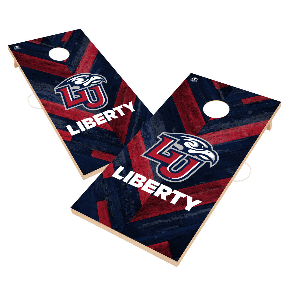 Liberty University Flames | 2x4 Solid Wood Cornhole_Victory Tailgate_1