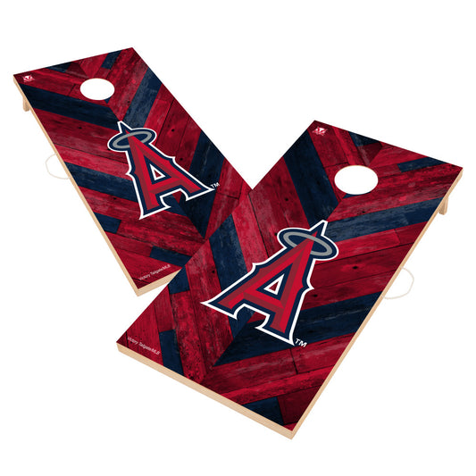 Los Angeles Angels | 2x4 Solid Wood Cornhole_Victory Tailgate_1