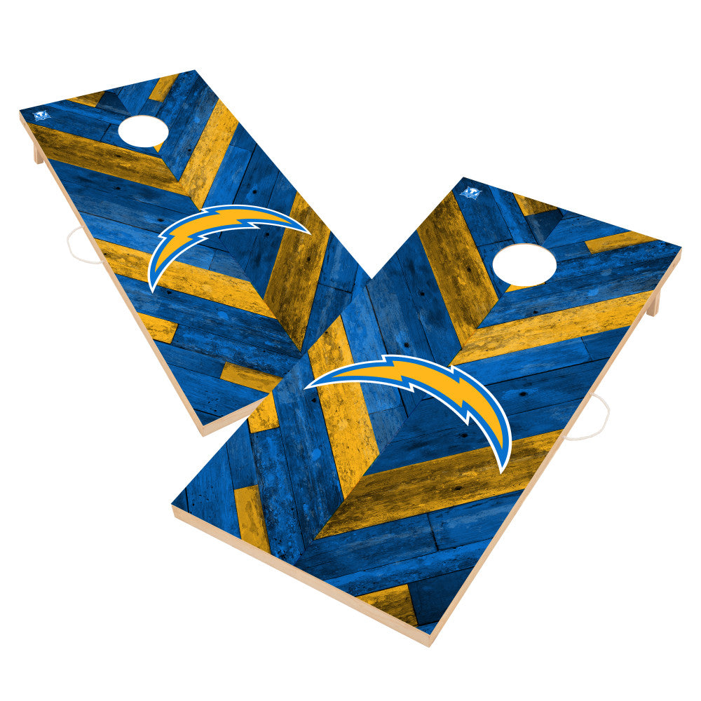 Los Angeles Chargers | 2x4 Solid Wood Cornhole_Victory Tailgate_1