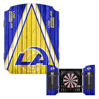 Los Angeles Rams | Bristle Dartboard Cabinet Set_Victory Tailgate_1