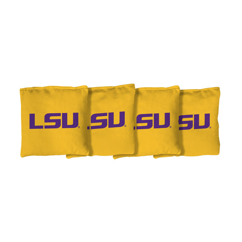 Louisiana State University Fighting Tigers | Yellow Corn Filled Cornhole Bags_Victory Tailgate_1
