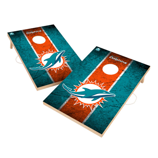Miami Dolphins | 2x3 Solid Wood Cornhole_Victory Tailgate_1
