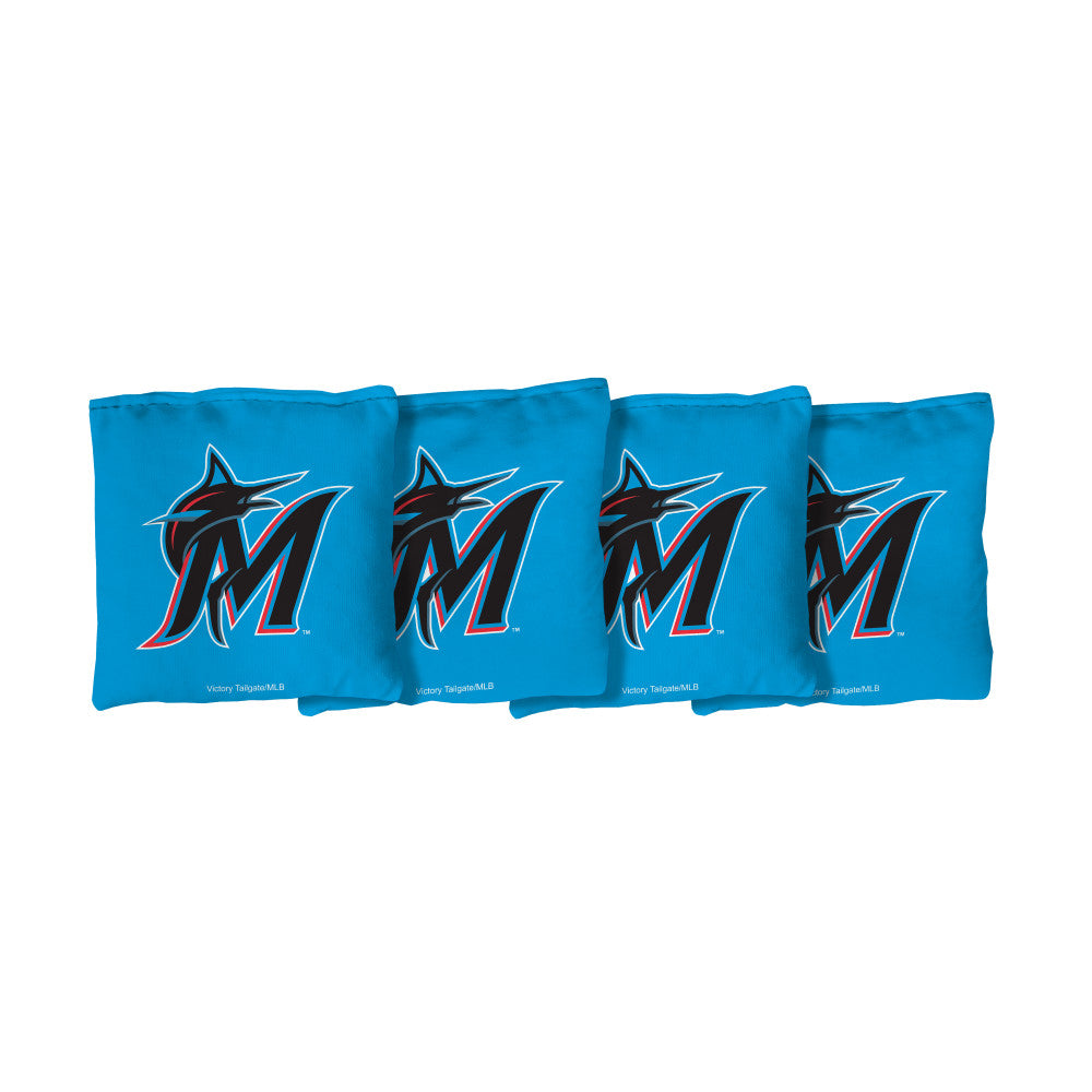 Miami Marlins | Blue Corn Filled Cornhole Bags_Victory Tailgate_1