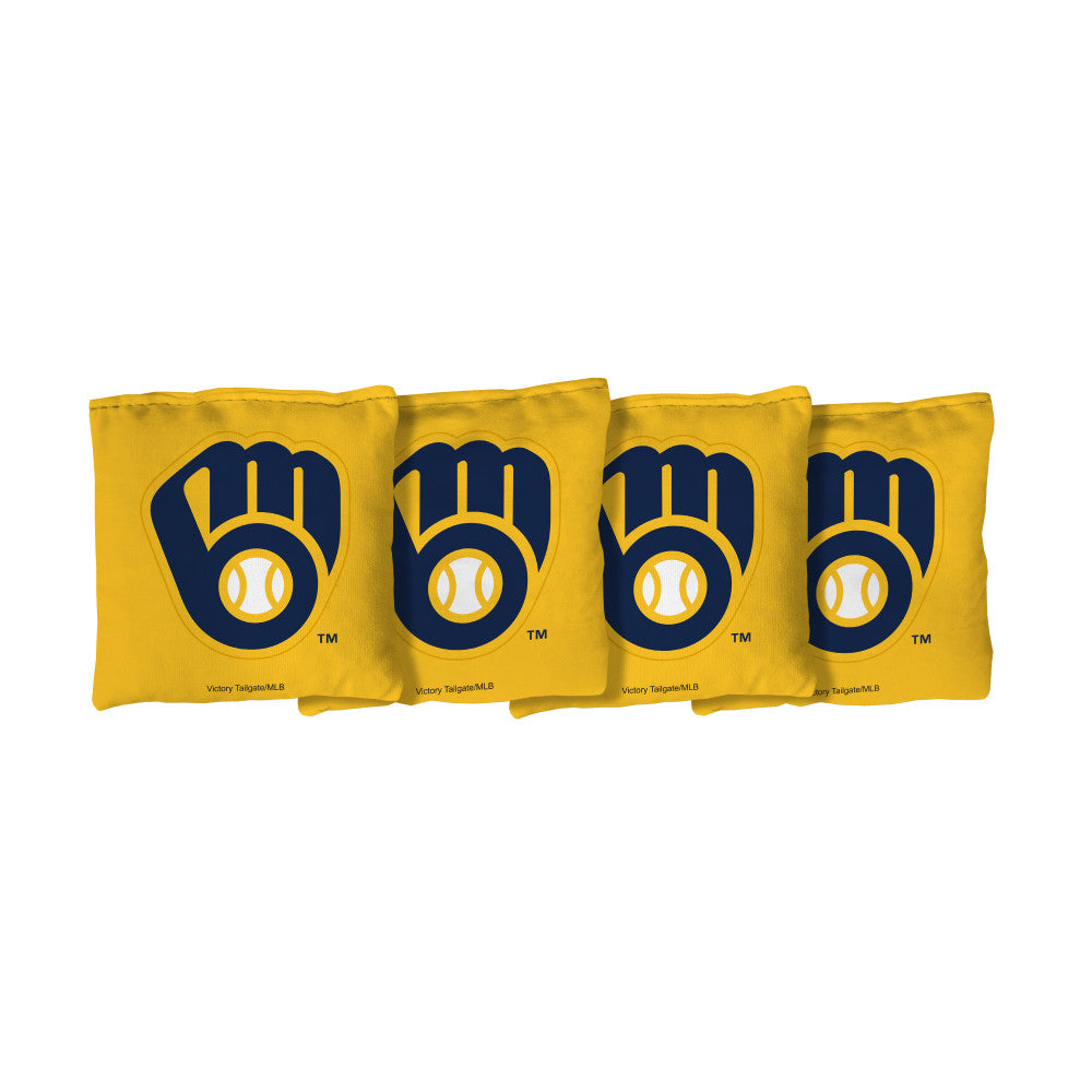 Milwaukee Brewers | Yellow Corn Filled Cornhole Bags_Victory Tailgate_1