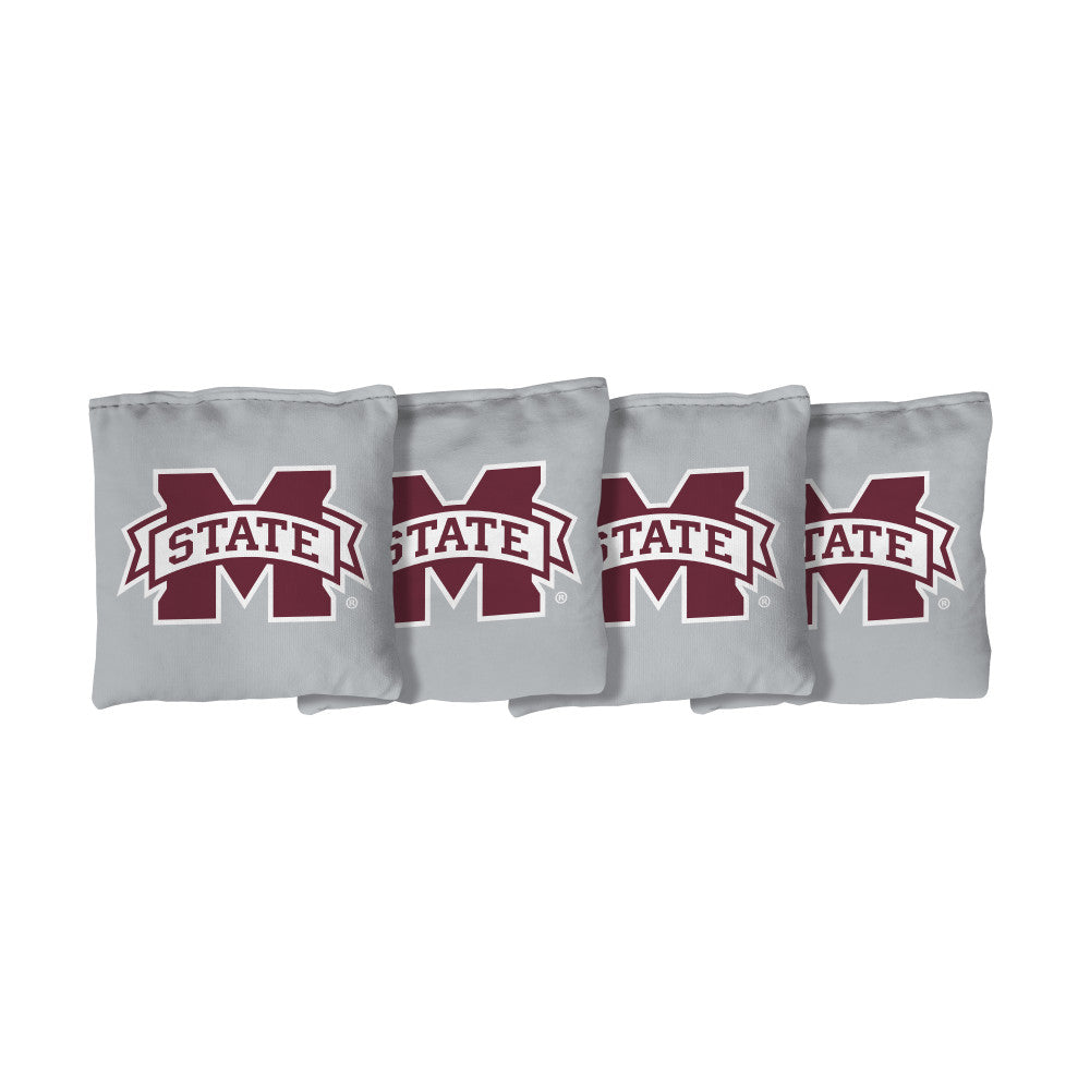 Mississippi State University Bulldogs | Grey Corn Filled Cornhole Bags_Victory Tailgate_1