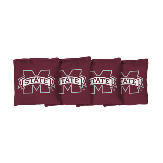 Mississippi State University Bulldogs | Maroon Corn Filled Cornhole Bags_Victory Tailgate_1