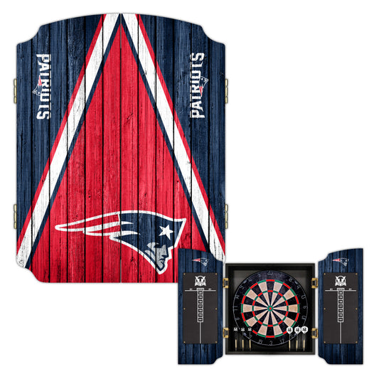 New England Patriots | Bristle Dartboard Cabinet Set_Victory Tailgate_1