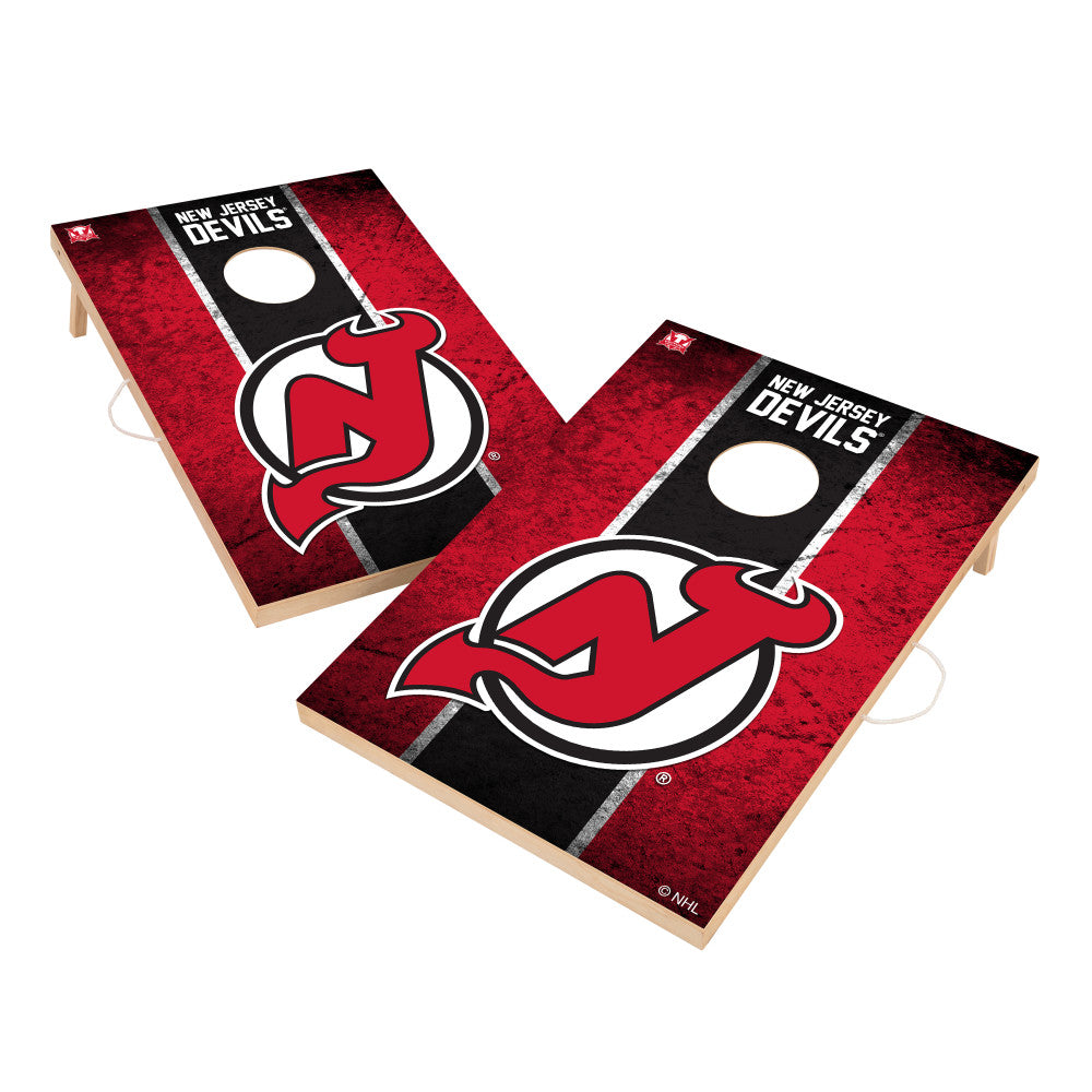 New Jersey Devils | 2x3 Solid Wood Cornhole_Victory Tailgate_1