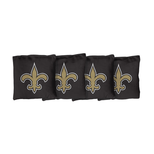 New Orleans Saints | Black Corn Filled Cornhole Bags_Victory Tailgate_1