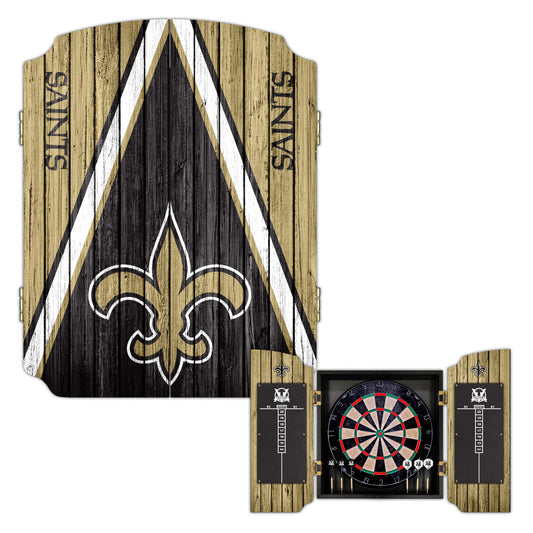 New Orleans Saints | Bristle Dartboard Cabinet Set_Victory Tailgate_1