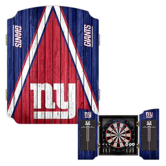 New York Giants | Bristle Dartboard Cabinet Set_Victory Tailgate_1