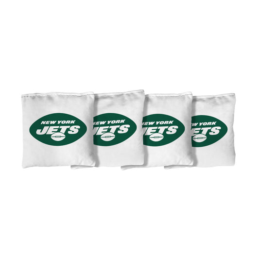 New York Jets | White Corn Filled Cornhole Bags_Victory Tailgate_1
