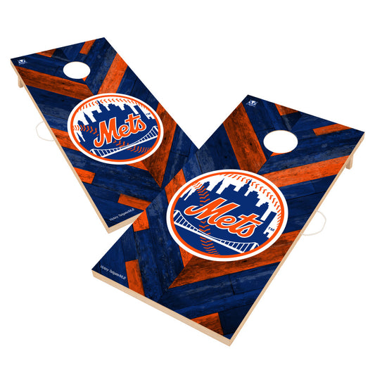 New York Mets | 2x4 Solid Wood Cornhole_Victory Tailgate_1