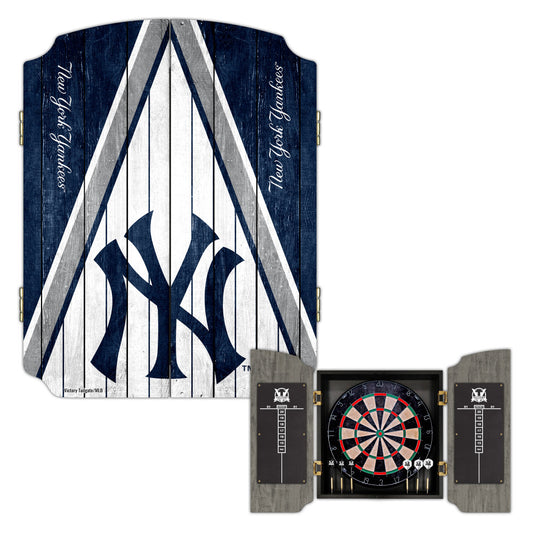 New York Yankees | Bristle Dartboard Cabinet Set_Victory Tailgate_1