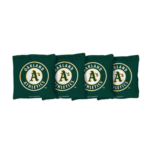 Oakland Athletics | Green Corn Filled Cornhole Bags_Victory Tailgate_1