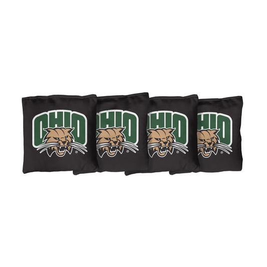 Ohio University Bobcats | Black Corn Filled Cornhole Bags_Victory Tailgate_1