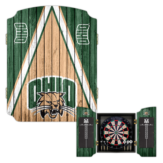 Ohio University Bobcats | Bristle Dartboard Cabinet Set_Victory Tailgate_1