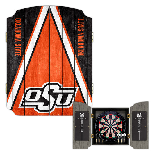 Oklahoma State University Cowboys | Bristle Dartboard Cabinet Set_Victory Tailgate_1