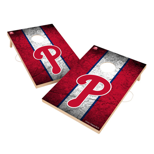 Philadelphia Phillies | 2x3 Solid Wood Cornhole_Victory Tailgate_1