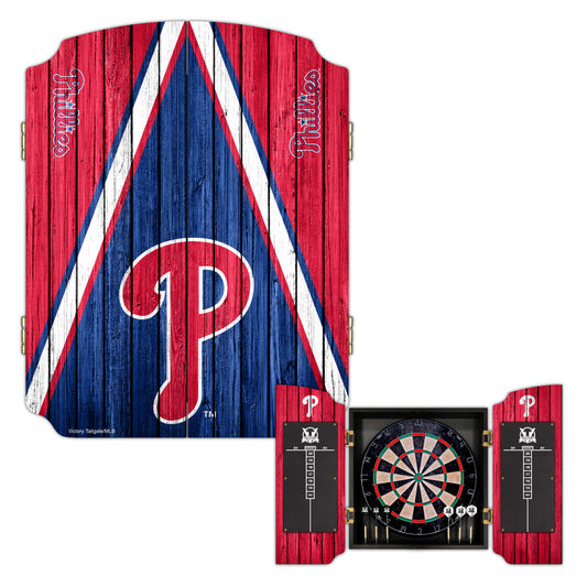 Philadelphia Phillies | Bristle Dartboard Cabinet Set_Victory Tailgate_1