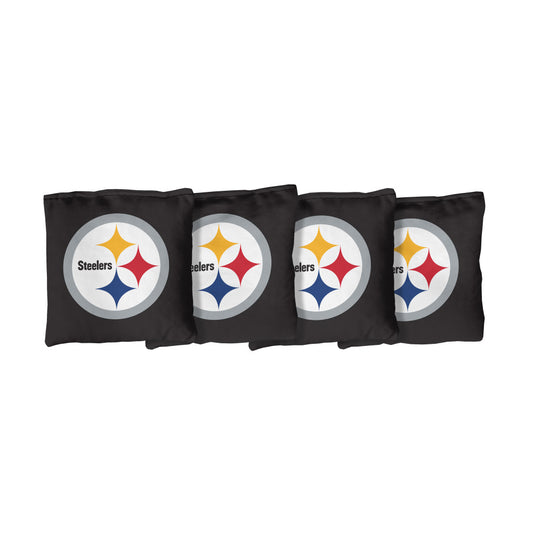 Pittsburgh Steelers | Black Corn Filled Cornhole Bags_Victory Tailgate_1