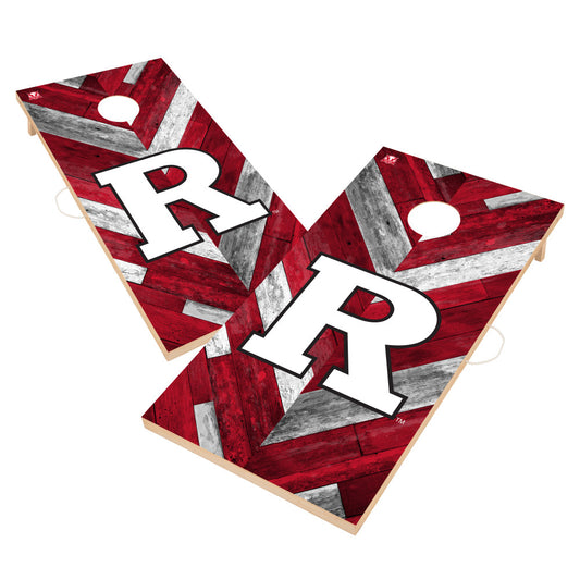 Rutgers University Scarlet Knights | 2x4 Solid Wood Cornhole_Victory Tailgate_1