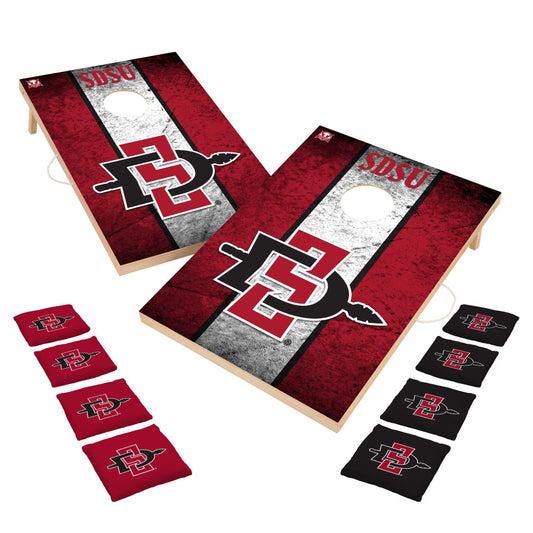 OFFICIALLY LICENSED - Bring your game day experience one step closer to your favorite team with this San Diego State Aztecs 2x3 Solid Wood Cornhole from Victory Tailgate_2