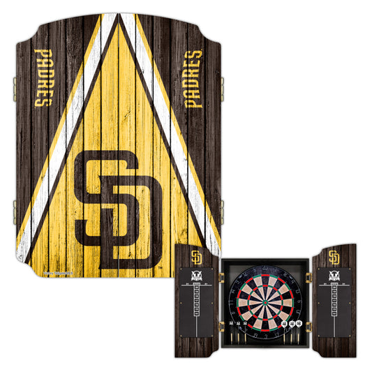 San Diego Padres | Bristle Dartboard Cabinet Set_Victory Tailgate_1