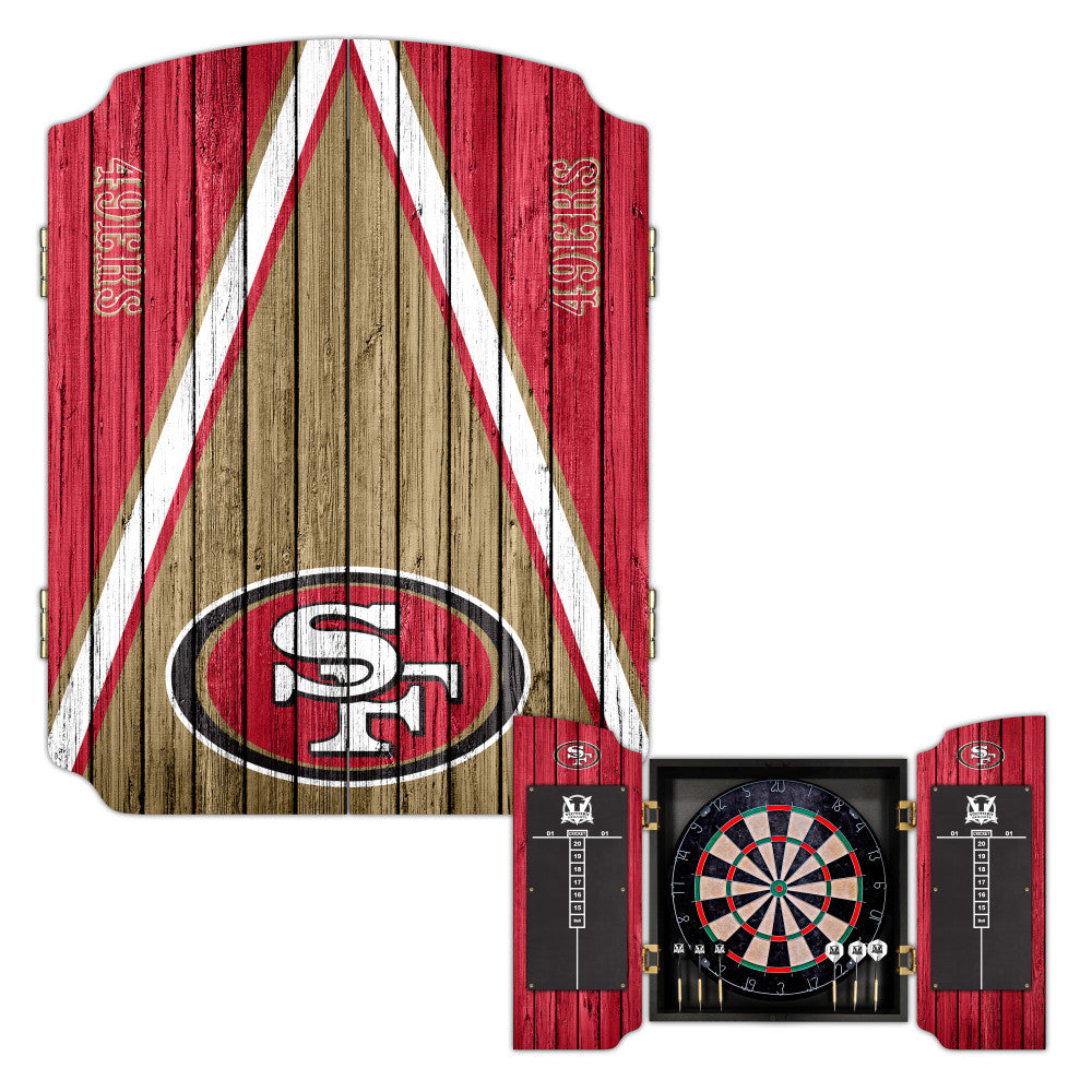San Francisco 49ers | Bristle Dartboard Cabinet Set_Victory Tailgate_1