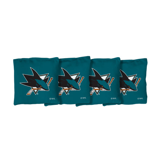 San Jose Sharks | Teal Corn Filled Cornhole Bags_Victory Tailgate_1