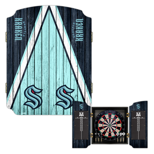 Seattle Kraken | Bristle Dartboard Cabinet Set_Victory Tailgate_1