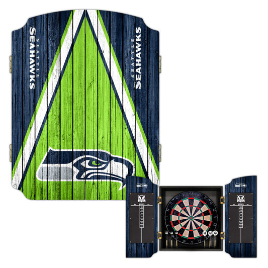 Seattle Seahawks | Bristle Dartboard Cabinet Set_Victory Tailgate_1
