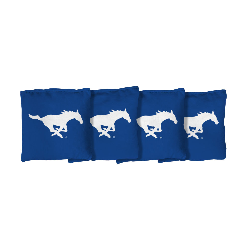 Southern Methodist University Mustangs | Blue Corn Filled Cornhole Bags_Victory Tailgate_1