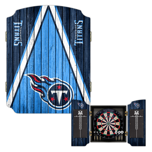 Tennessee Titans | Bristle Dartboard Cabinet Set_Victory Tailgate_1